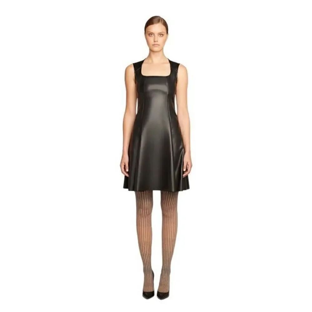 NWT Wolford Jenna Faux Vegan Leather Sleeveless Dress 4